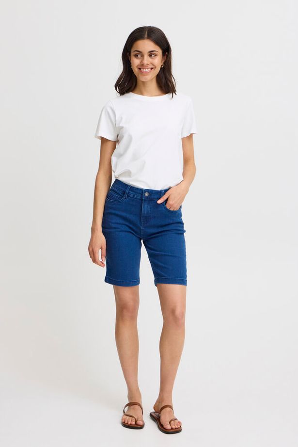 Fransa short elli blauw denim
