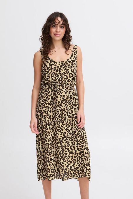 Fransa jurk ease panter bruin