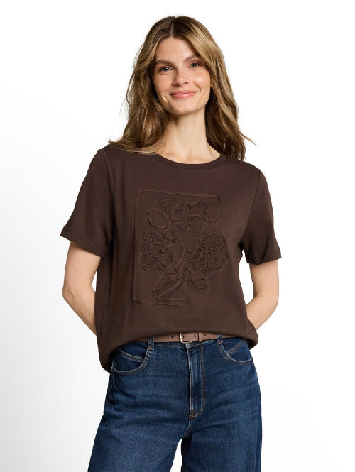 tomtailor-dames-t-shirt-bloemen-bruin