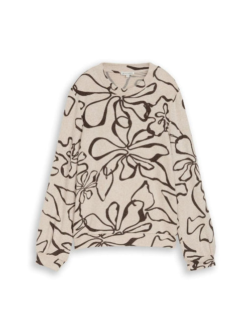 tomtailor-dames-top-cozy-allover-beige