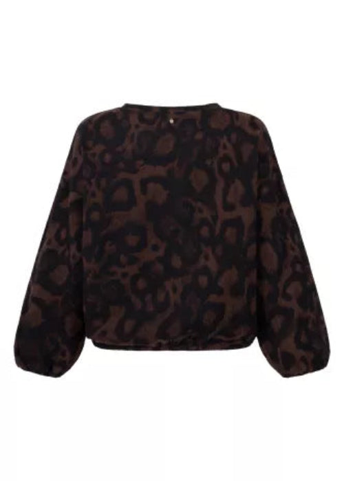 tramontana-top-dots-bruin-zwart