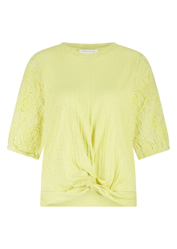 tramontana-top-short-sleeve-fabric-mix-top