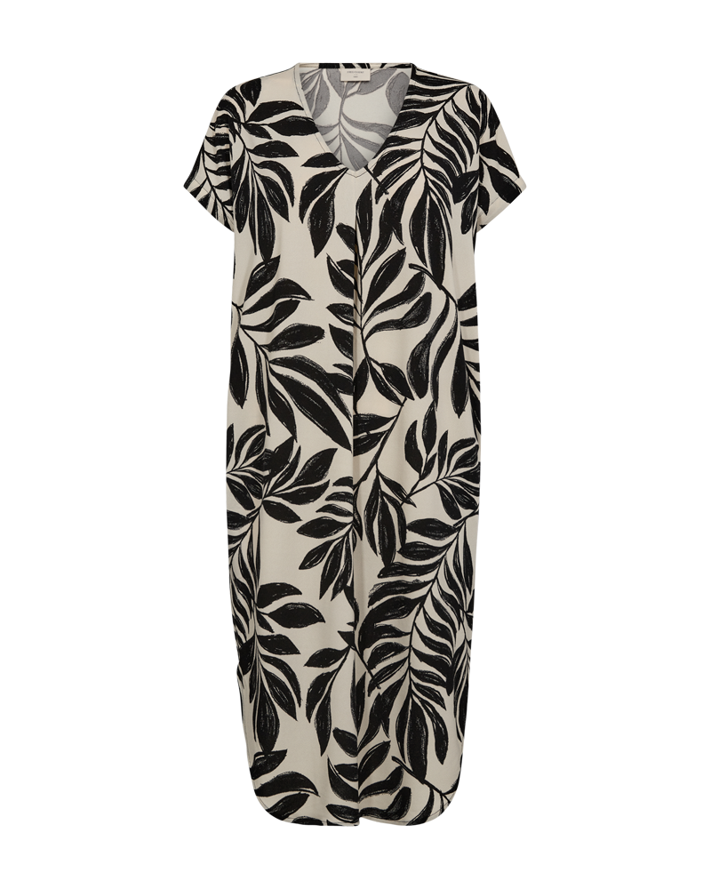 Freequent jurk floi wit/ zwart print