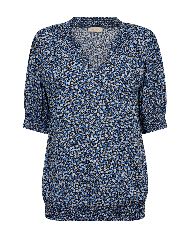 Freequent blouse adney print blauw