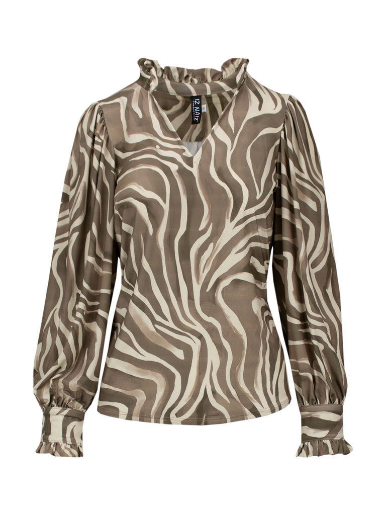 Iz naiz blouse zebra beige