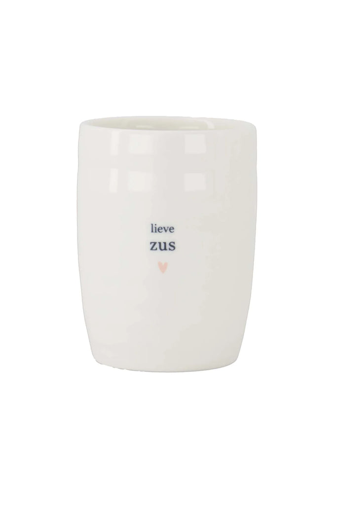 Zusss koffiemok lieve zus wit