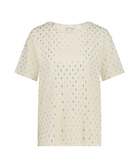 Tramontana t-shirt geometric foil zand